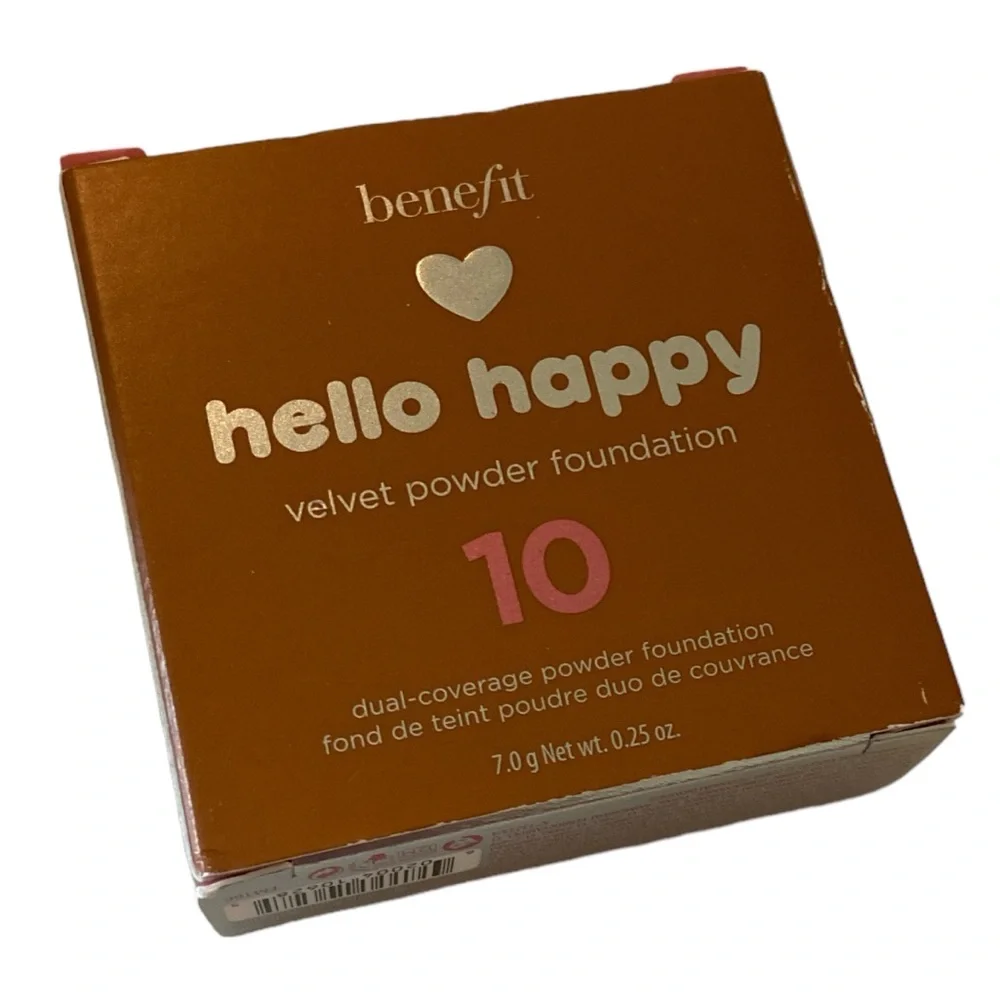 💎 BENEFIT Hello Happy Velvet Powder Foundation Shade 10 Full-Size New In Box